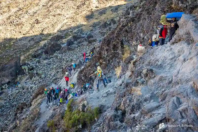 Barranco Wall on Umbwe Route
