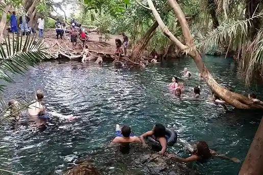 Chemka Hot Springs waterfall cascade