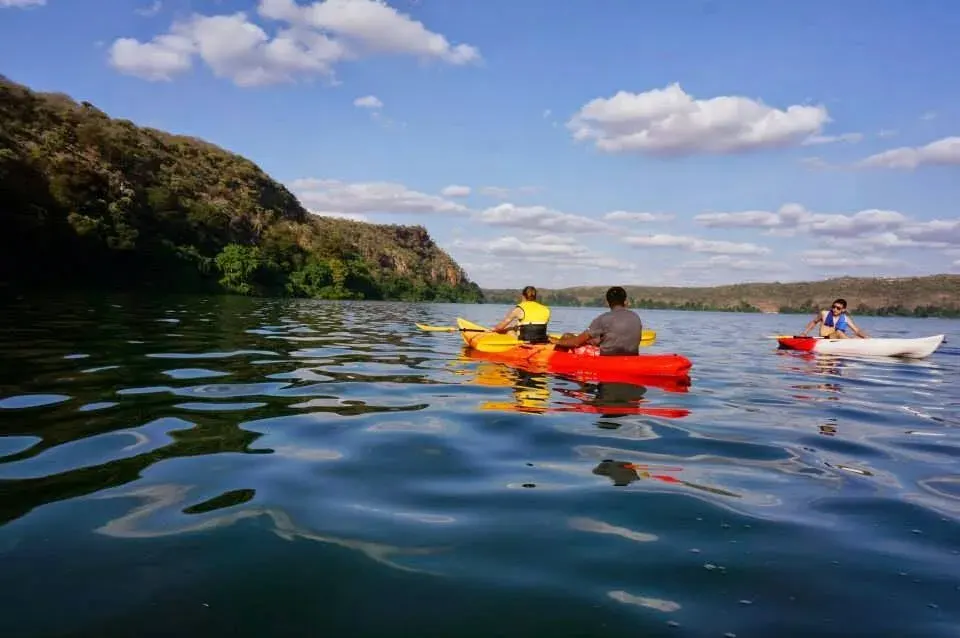 Scenic view of Lake Chala’s turquoise waters