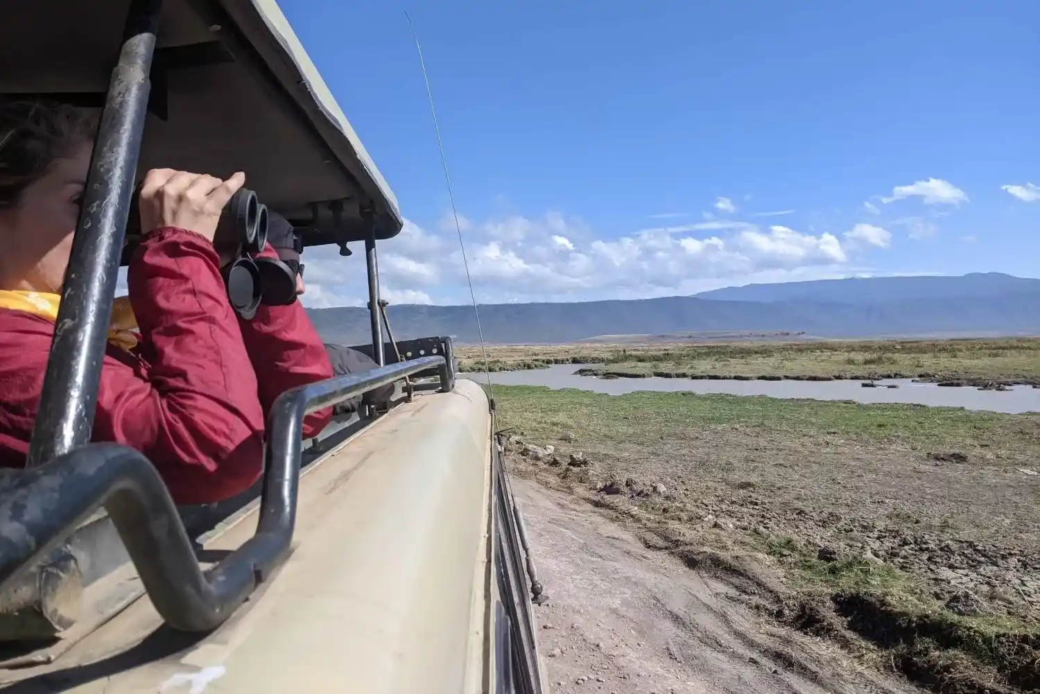 Scenic view of Lake Chala crater
