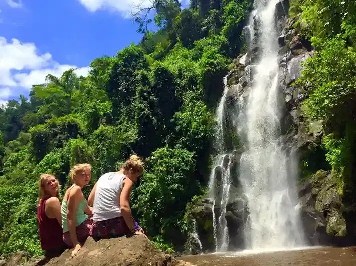Scenic view of Marangu Waterfalls on a day trip from Moshi