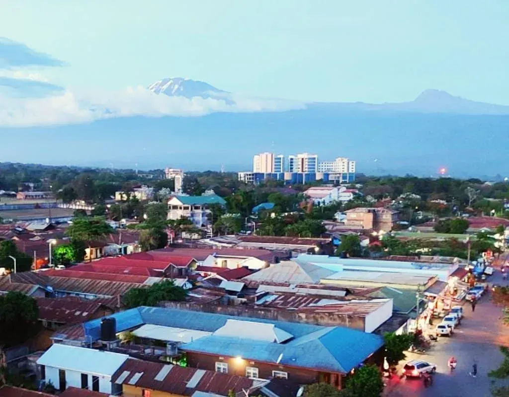 Best Moshi town walking tour view of vibrant streets and Kilimanjaro backdrop