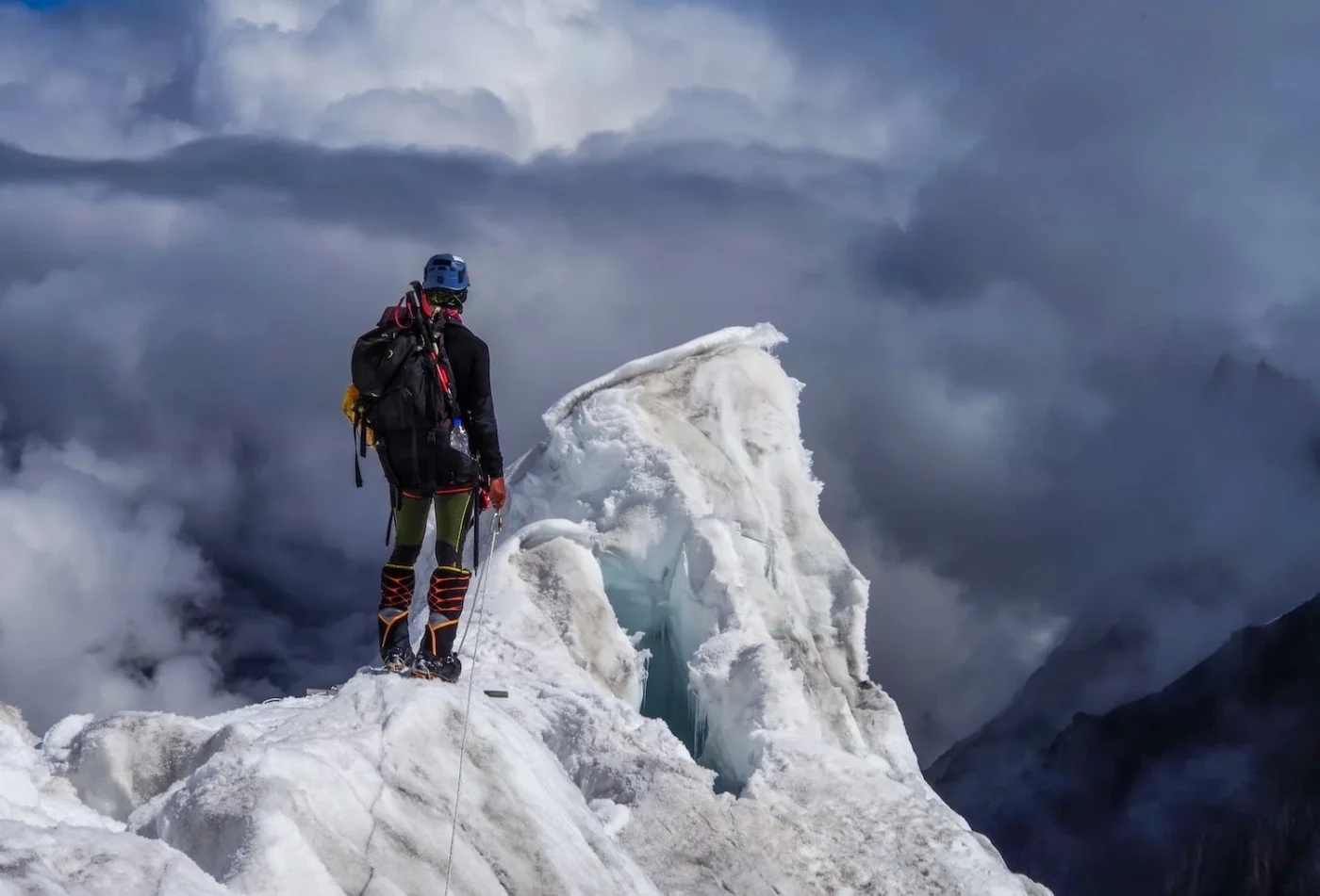Trekker celebrating world record at Mount Kilimanjaro summit
