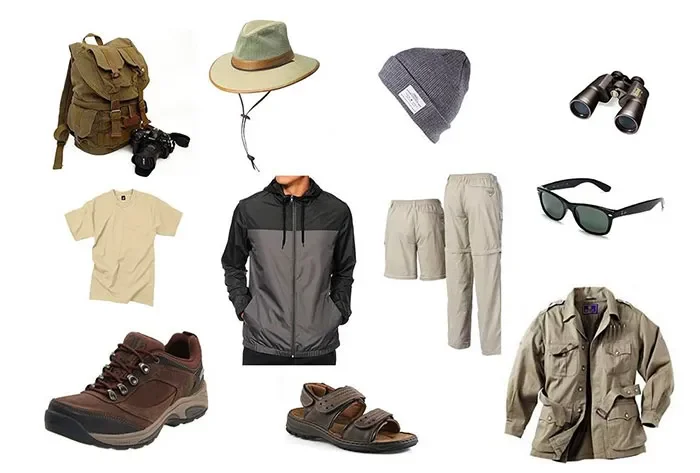Safari clothing essentials for Tanzania, showcasing neutral-colored attire